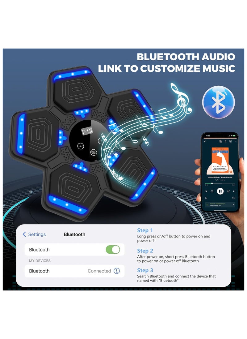 ASIV - Smart Music Boxing Training Machine Bluetooth Compatible 5 Speed ​​Modes 12 Levels Volume Adjustment USB Charging Boxing Exercise Quick Reaction - Image 1