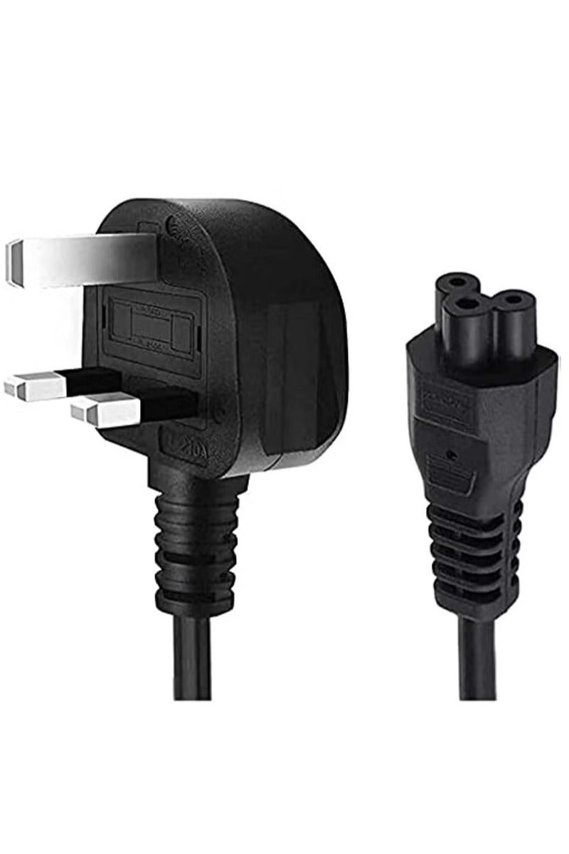 UK Power Cord Flower Type AC Cable 3 Pin with Fuse  1.5 Meters