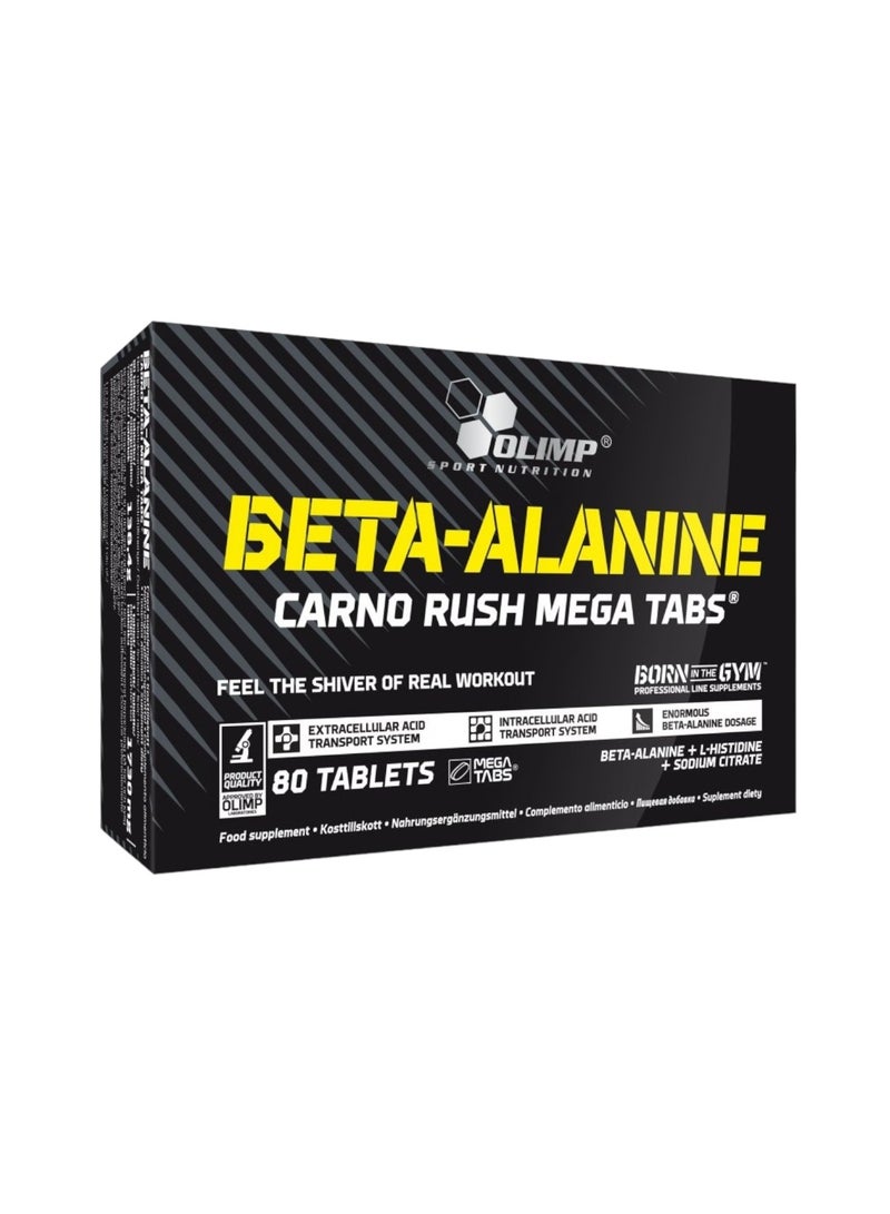 Olimp Beta-Alanine, Carno Rush Mega Tabs, 80 Tablets