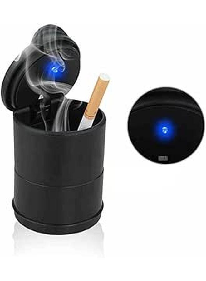 Portable Smokeless Car Ashtray With LED Light Lid Cup Holder For Smokers - Image 1