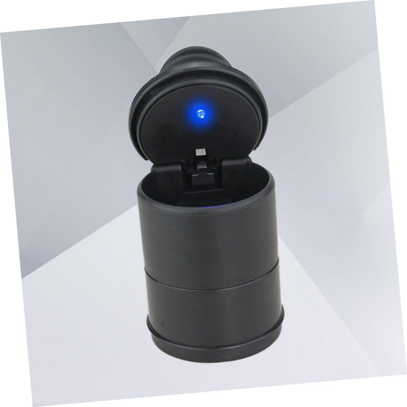 Portable Smokeless Car Ashtray With LED Light Lid Cup Holder For Smokers - Image 4
