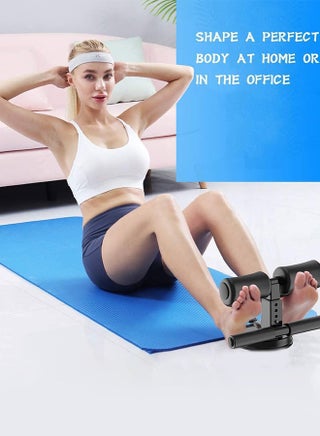 Portable Floor Sit Up Bar,Adjustable Sit Up Assistant Device,Super Strong Suction Sit Up Assistant Device With 2 Foot Holders,For Home Exercise,Core Strength Muscle Training,Black - view 5