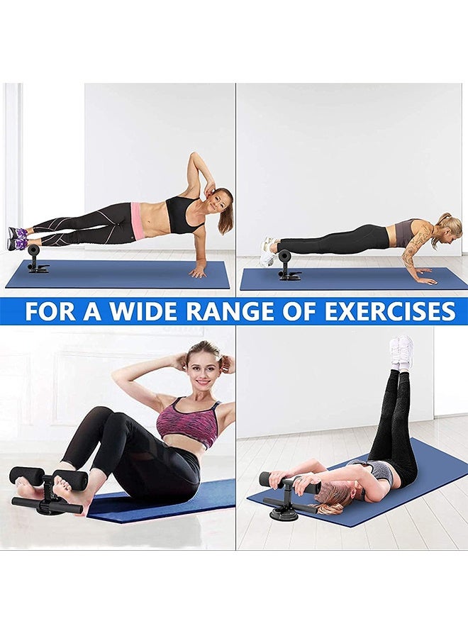 UNUNS Portable Floor Sit Up Bar,Adjustable Sit Up Assistant Device,Super Strong Suction Sit Up Assistant Device With 2 Foot Holders,For Home Exercise,Core Strength Muscle Training,Black - Image 4