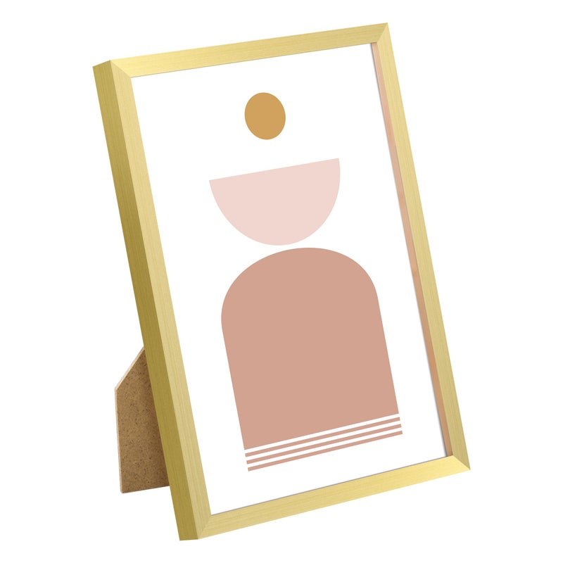 upsimples upsimples 5x7 Picture Frame Set of 3  Made of High Definition Glass for 5 x 7 Gold Frames  Wall and Tabletop Display Thin Border Photo Frame for Home D?cor - Image 2