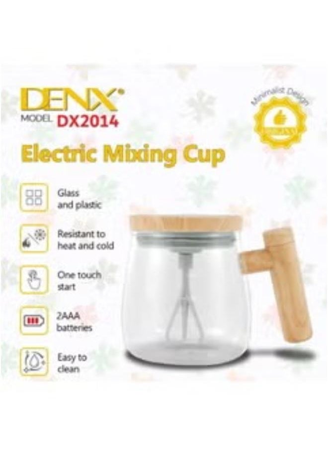 دينكس - كوب زجاجي أنيق ذاتي التحريك مع خلاط كهربائي بسعة 400 مل-DX2014 - Image 1