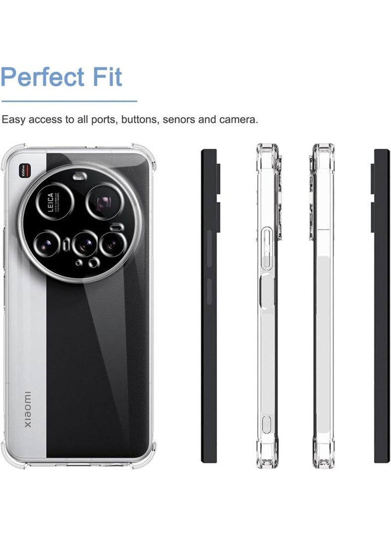 Case Up - Xiaomi 15 Ultra 2025 Clear Case, Shock-Absorption TPU Cell Phone Cover with Reinforced Corners, Soft Flexible & Crystal Clear Protective Bumper Case - Image 1