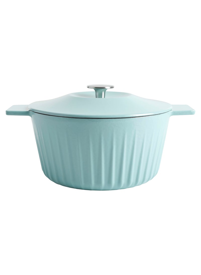 Martha Stewart Eastholm 5 QT Enamel Cast Iron Dutch Oven Martha Blue