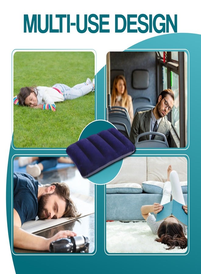 SOLEGLOW Inflatable Travel Pillow Soft Comfort Inflatable Pillow for Travel, Sleeping, Yoga, Gym & Car - Portable Air Pillow for Bed, Supporter for Tourists & Travelers - Image 4