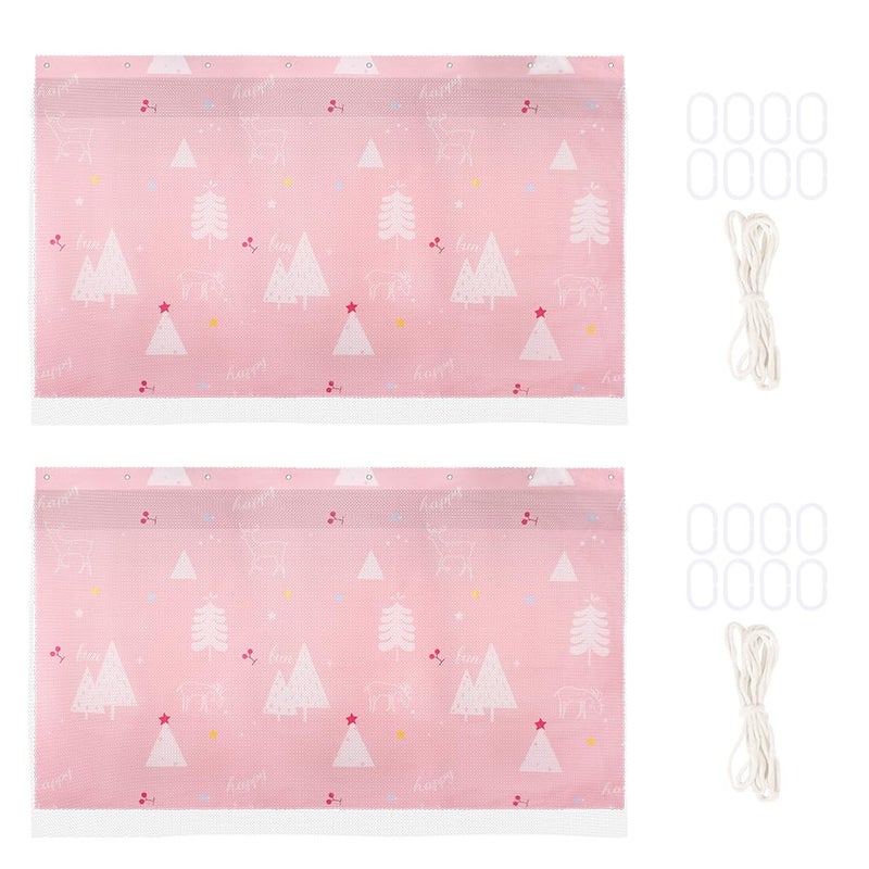ITODA Bed Curtain Dorm Home Upper&Bottom Bed Cloth Curtain Lightproof Bed Tents Drapes Breathable Dustproof Bed Canopy with Rope Buckles(2 PCS) - Image 2