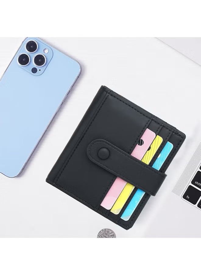 Arabest Slim Wallet for Women, RFID Blocking Bifold Credit Card Holder, Card Case, Leather Small Card Wallets Women, Leather Bifold Wallets with Zipper, Coin Pocket (Black)  - Image 5