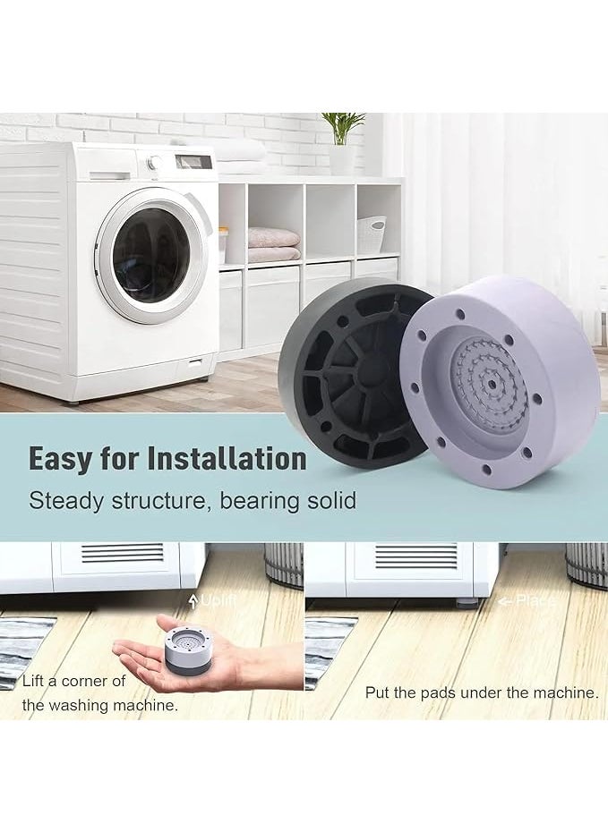 CANVAS CANVAS Washing Machine Stand, Anti Vibration Pads for Washing Machine, Washing Machine Vibration Pads, Shock Absorber for Washing Machine (4 Pieces) (Round Washing Machine Stand)  - Image 4