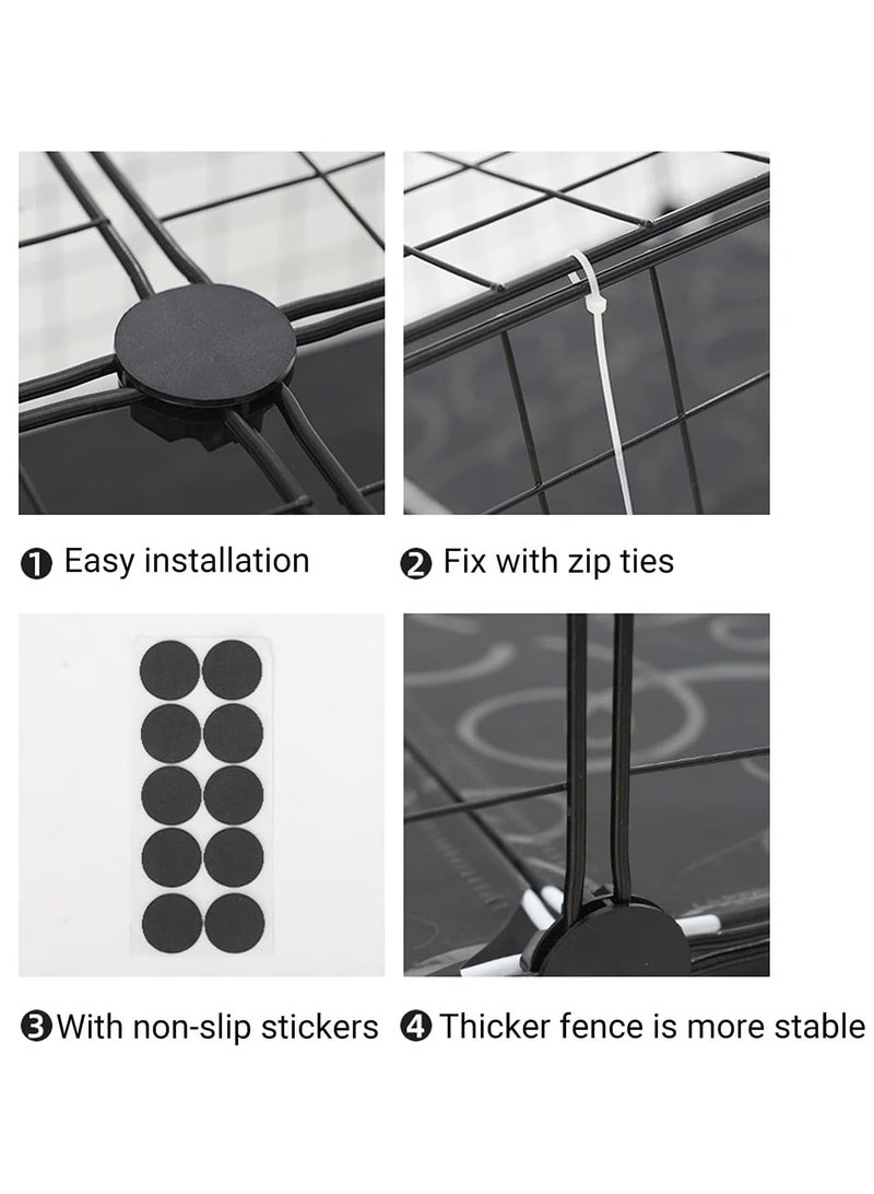 Generic Cat Cage Enclosure Indoor DIY Cat Playpen Detachable Metal Wire Kennels Crate Small animal Exercise Place Ideal for 1-2 Cat  - Image 4