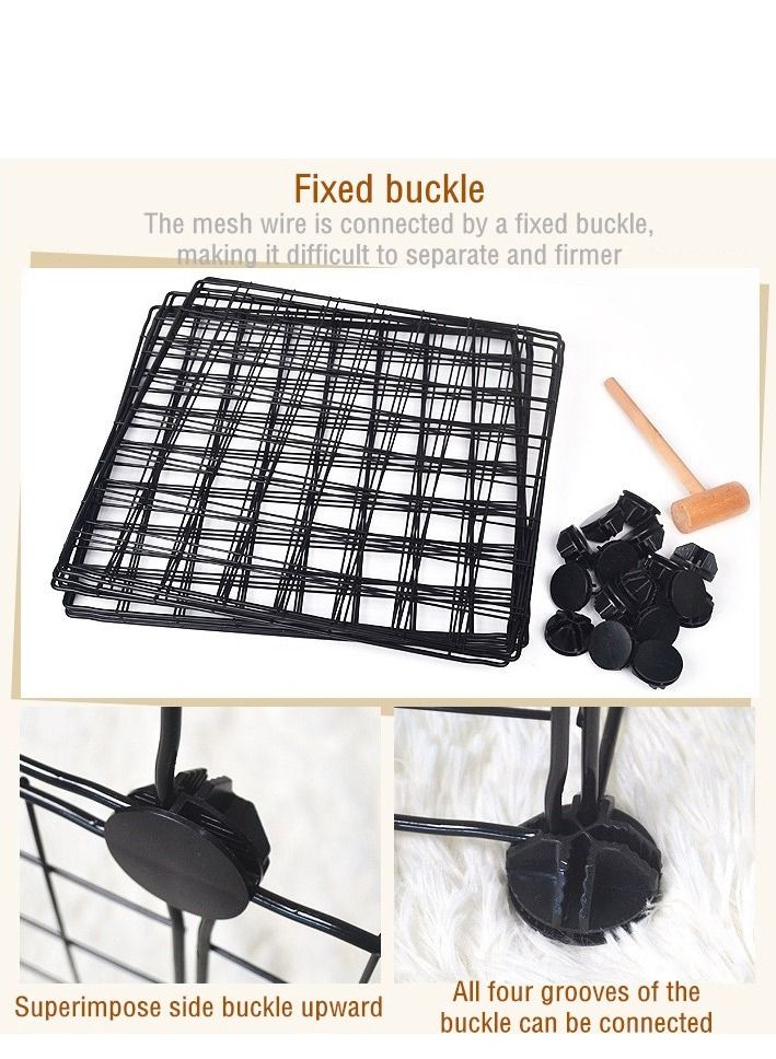 Generic Cat Cage Enclosure Indoor DIY Cat Playpen Detachable Metal Wire Kennels Crate Small animal Exercise Place Ideal for 1-2 Cat  - Image 5