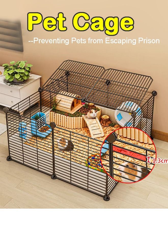 Generic Cat Cage Enclosure Indoor DIY Cat Playpen Detachable Metal Wire Kennels Crate Small animal Exercise Place Ideal for 1-2 Cat  - Image 1