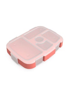 Bentgo ® Kids Tray With Transparent Cover Reusable Bpafree 5Compartment Meal Prep Container With Builtin Portion Control For Healthy Athome Meals & Onthego Lunches (Coral)  - Image 2