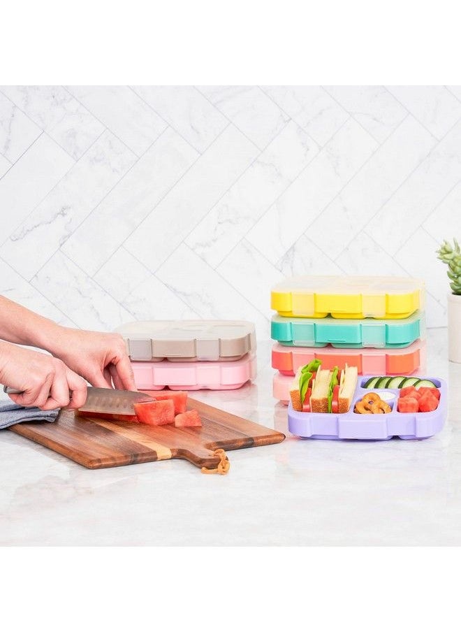 Bentgo - ® Kids Tray With Transparent Cover Reusable Bpafree 5Compartment Meal Prep Container With Builtin Portion Control For Healthy Athome Meals & Onthego Lunches (Coral) - Image 1