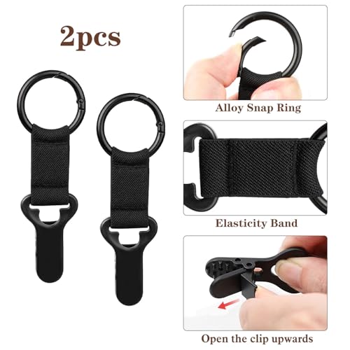 Niveaya Hat Clip for Travel on Bag - 2 Pack, Vacation Beach Cruise Essentials Accessory for Travel Handbag Backpack Luggage, Securely Hold to Keep Hat Shaped, Hands-Free, Black+Black - Image 2