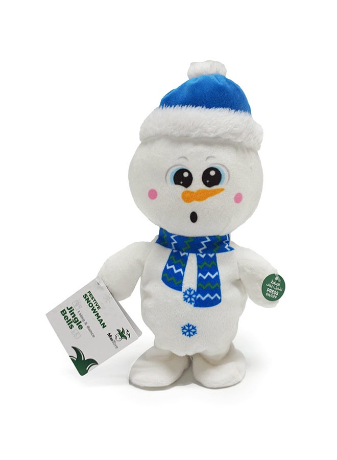 MAD TOYS Festive Snowman Walk and Sing Christmas Plush Toys - Image 1