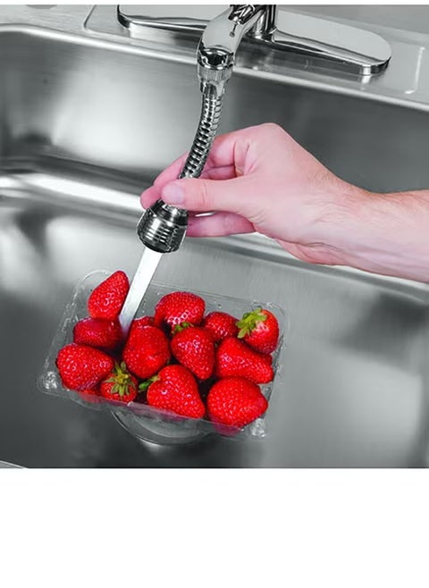 Turbo Flex 360 Instant Tub Sprinkler Hose with Hands-Free Faucet Mounted Rotating Head