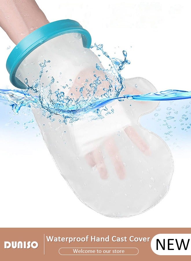 DUNISO Waterproof Hand Cast Cover for Shower Bath, Adult Watertight Wrist Protector, Soft Comfortable Watertight Seal to Keep Wounds Dry, Repeatable Wound Bandage Sleeve Bag for Broken Hand, Fingers, Surgery, Burns - Image 1