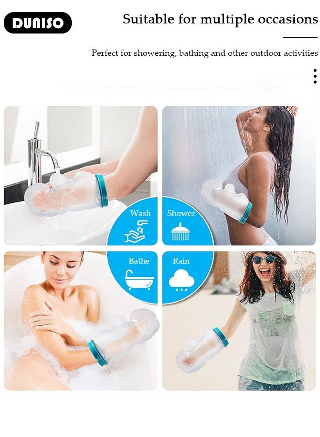 DUNISO Waterproof Hand Cast Cover for Shower Bath, Adult Watertight Wrist Protector, Soft Comfortable Watertight Seal to Keep Wounds Dry, Repeatable Wound Bandage Sleeve Bag for Broken Hand, Fingers, Surgery, Burns - Image 4