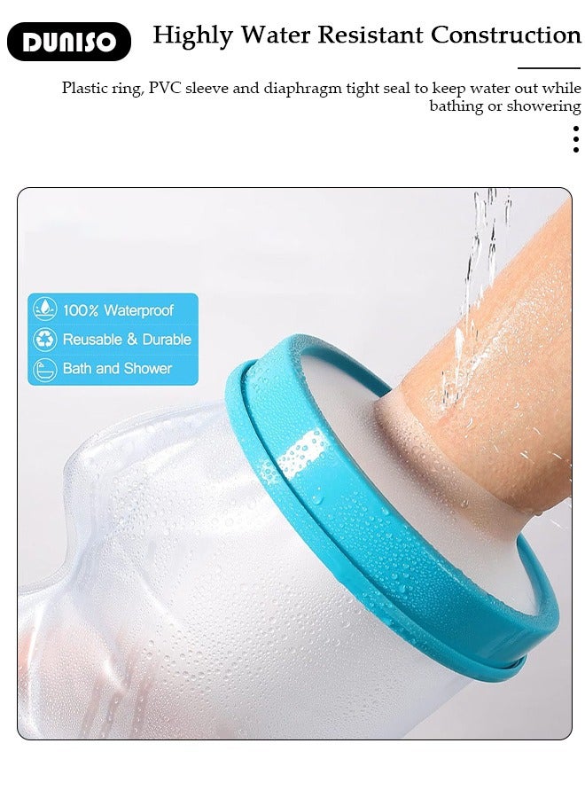 DUNISO Waterproof Hand Cast Cover for Shower Bath, Adult Watertight Wrist Protector, Soft Comfortable Watertight Seal to Keep Wounds Dry, Repeatable Wound Bandage Sleeve Bag for Broken Hand, Fingers, Surgery, Burns - Image 3