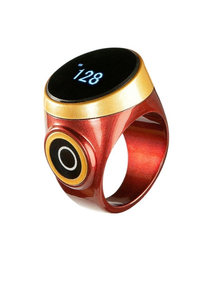 حلقة عداد العبادة الرقمية هي حلقة عداد تسبيح حديثة وأنيقة مصممة للراحة والكفاءة. مع شاشة OLED عالية الدقة أنيقة وزر لمس حساس وشحن USB من النوع C، فإن حلقة العداد هذه مثالية للمستخدمين الذين يريدون طريقة خالية من المتاعب لتتبع صلواتهم أو تسبيحهم أو المهام المتكررة الأخرى. - Image 1