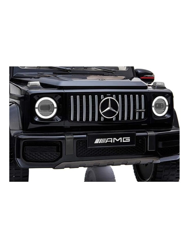 السرعوف الذهبية سيارة ركوب مرخصة من مرسيدس بنز AMG G63 للأطفال | سيارة ركوب كهربائية مع جهاز تحكم عن بعد، وأضواء LED، ومشغل موسيقى USB وتصميم واقعي | سيارة أطفال تعمل ببطارية 12 فولت باللون الأسود  - Image 3