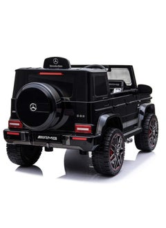السرعوف الذهبية سيارة ركوب مرخصة من مرسيدس بنز AMG G63 للأطفال | سيارة ركوب كهربائية مع جهاز تحكم عن بعد، وأضواء LED، ومشغل موسيقى USB وتصميم واقعي | سيارة أطفال تعمل ببطارية 12 فولت باللون الأسود  - Image 5