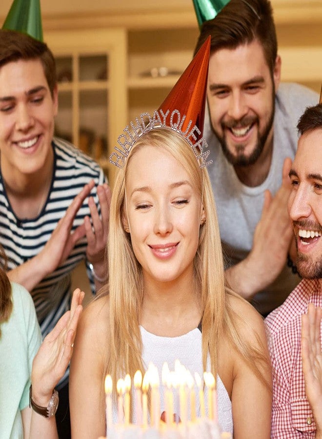 أوبري تاج ووشاح ملكة عيد الميلاد من AOPRIE للنساء، تاج ذهبي وردي لعيد الميلاد للفتيات، طوق رأس ملكة عيد الميلاد، تاج أميرة مرصع بأحجار الراين، إكسسوارات عيد ميلاد سعيد - Image 2