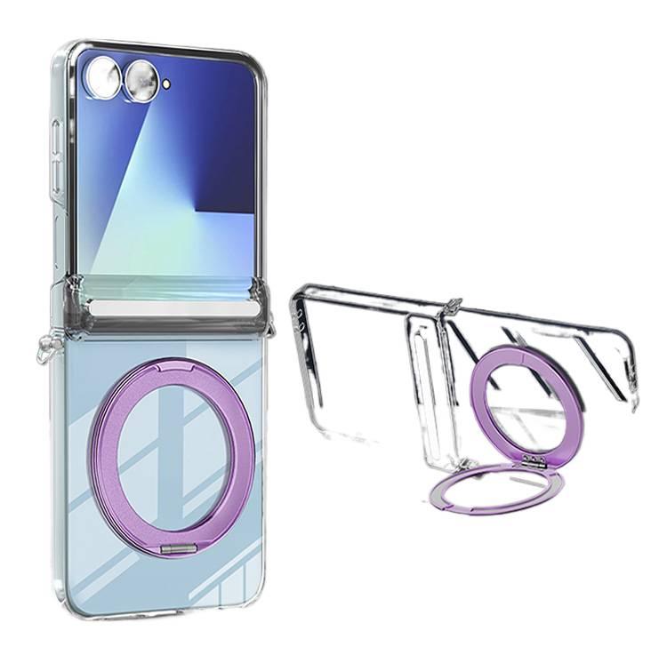 MagSafe Drop Protection PC Case for huaweipurax with Transparent Hinge and Kickstand in Purple with Lightweight Carry - Image 1