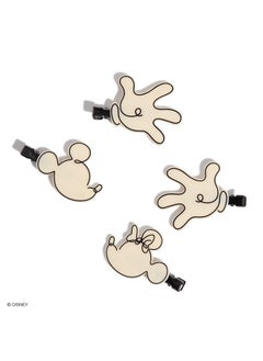 Kitsch Mickey/Minnie x Kitsch Creaseless Hair Clips, Recycled Plastic No Bend Hair Clips for Makeup, No Crease Hair Clips, Stylish Make Up Hair Clip, Hair Accessories Styling Clips, 4pcs (Cream)  - Image 2