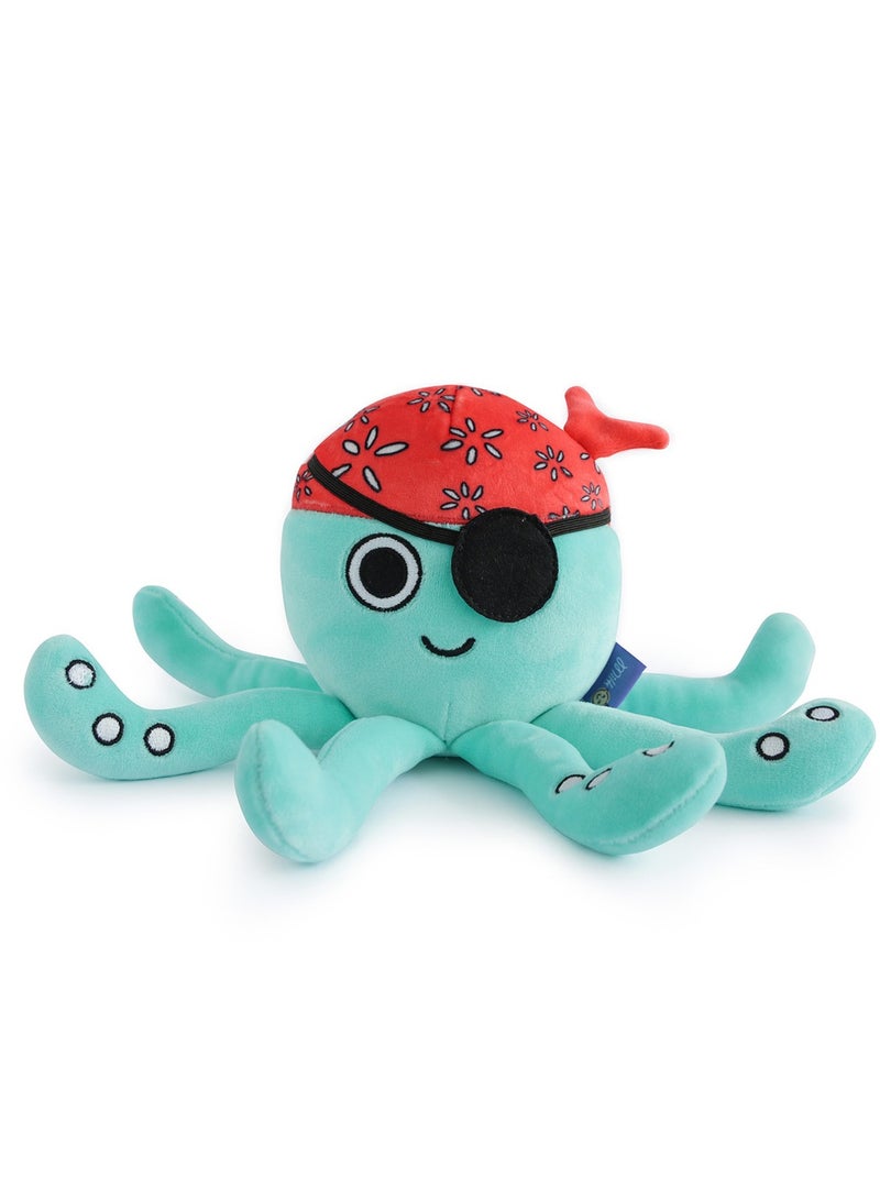 Milk & Moo Sailor Octopus Plush Toy, Cute Super Soft Toys, 27cm, Perfect for Playing and Snuggling, Safe for Children, 100% Polyester - Image 1