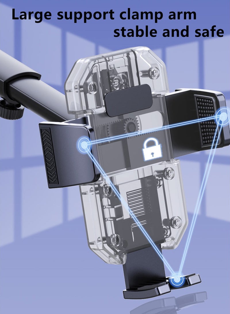 HouDeOS Universal Suction Cup Car Phone Mount For Dashboard Windshield Mobile Holder Car With Heat Resistant Strong Suction Cup Car Phone Mount Compatible With iPhone 15 14 13 Black - Image 4