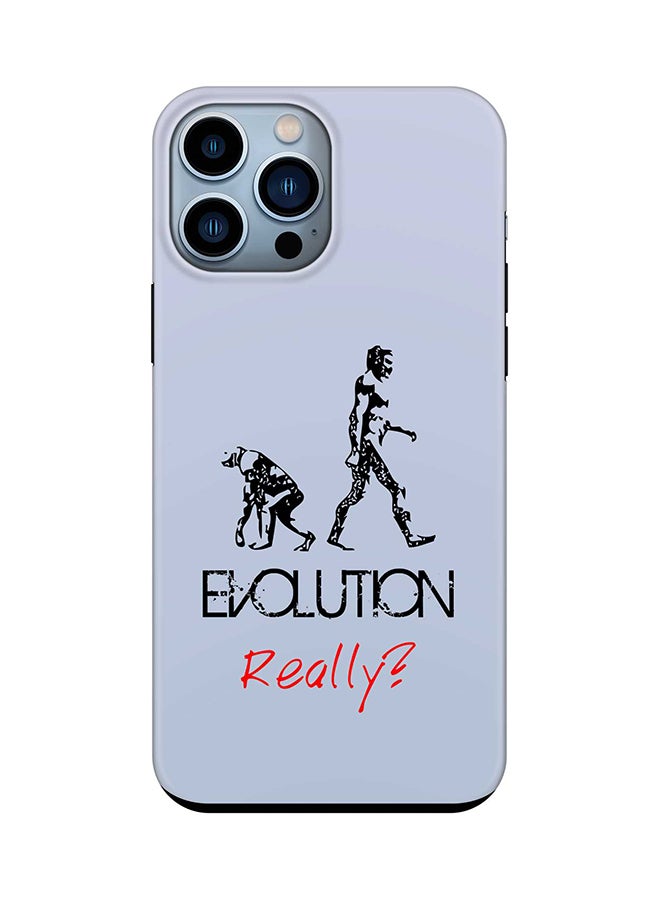 Tough Pro Series Case for Apple iPhone 14 Pro Max Dual Layer hybrid PC & TPU Customized Mobile Cover Shield with inner TPU protection Matte Finish - Evolution Really (Blue)