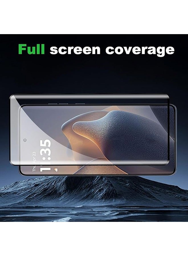 2 Pcs Motorola Moto Edge 60 Pro 5G Screen Protector, With 1 Set Camera Protective Film, 9H Tempered Glass Screen Protector for Motorola Moto Edge 60 Pro 5G, Full Coverage Bubble-Free Tempered Film, Anti-Scratch Film - Image 5