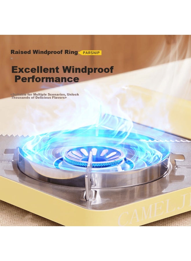Cameljeans Ultra-thin Cream Portable Gas Stove Outdoor Camping Cooking Set Safety -proof Magnetic Stove Single-person Hot Pot - Image 2