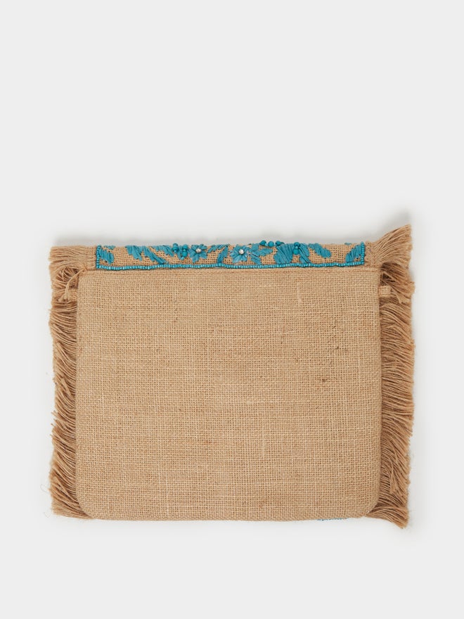 Styli Styli Embroidered Clutch with Fringe Detail - Image 2