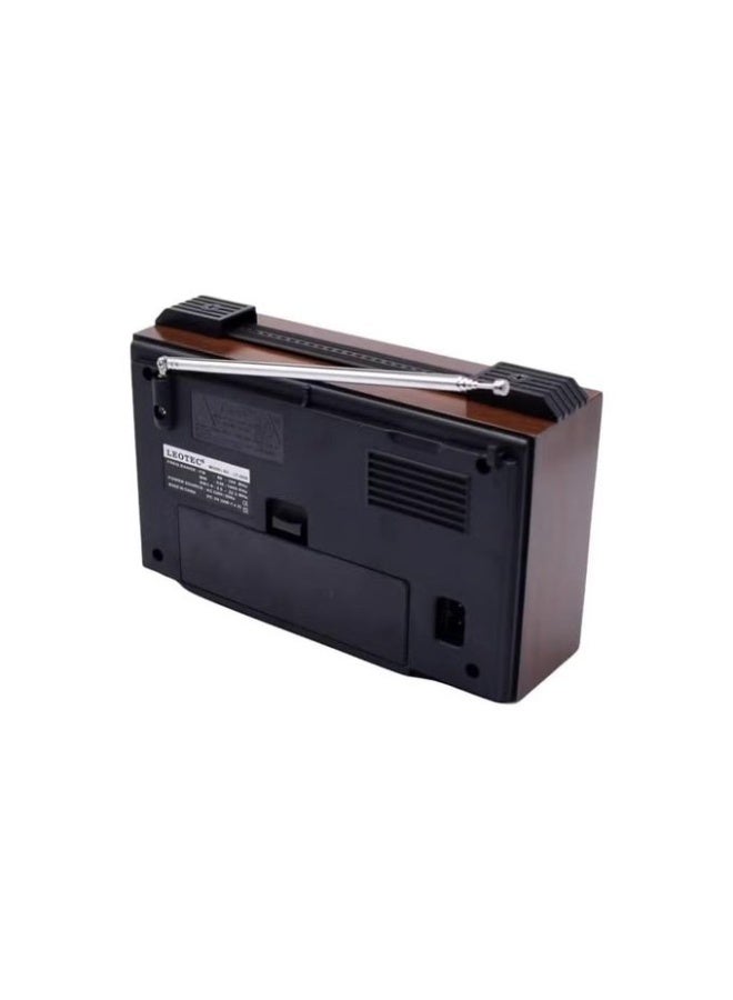 ليوتيك LEOTEC راديو محمول متعدد الموجات 12 نطاق AM/FM/SW مع سماعة قوية ومدخل USB/TF/AUX - Image 4