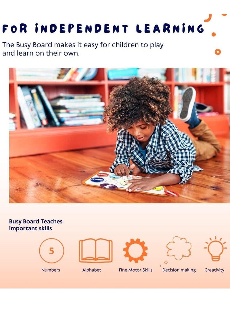 Busy Board for Toddlers,  87 IN 1 Montessori Toys for 3 4 5 6 Year-Olds, Sensory Activities, Educational Toys for Learning Fine Motor Skills, Portable Travel Toys For All Genders  - Image 5
