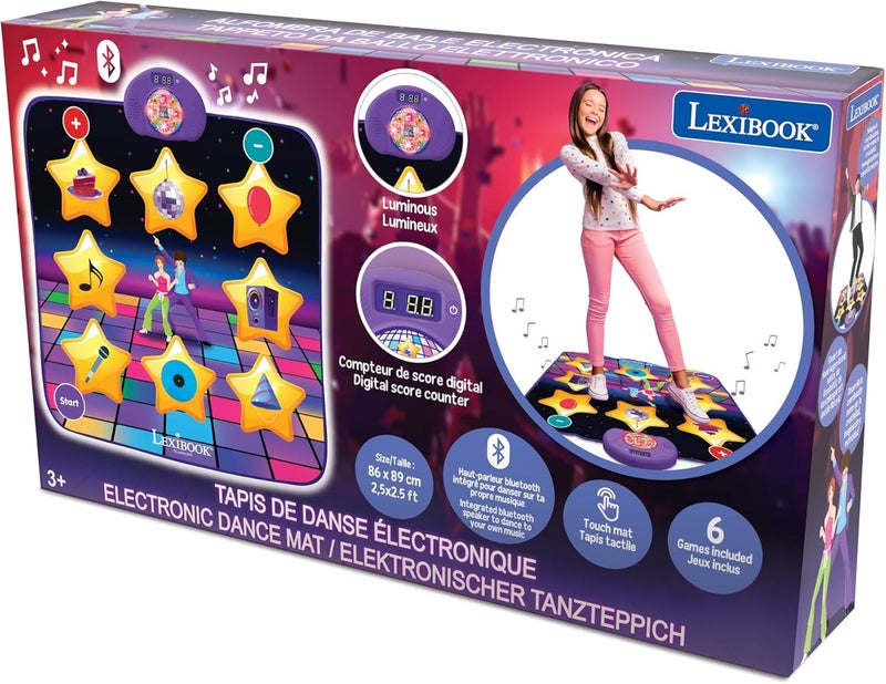 Lexibook Lexibook, Electronic Dance Floor Mat, Illuminated Keys, Built-in Speaker, Purple/Yellow, DM10 - Image 4
