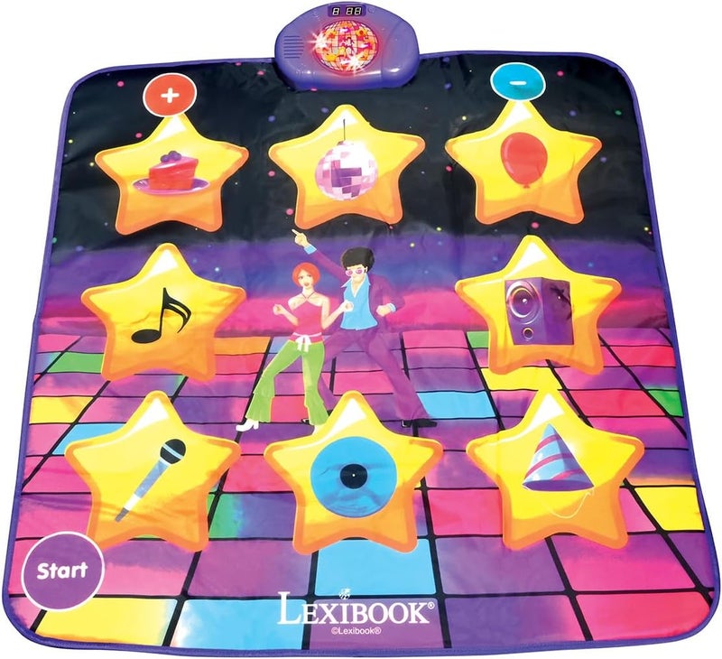 Lexibook Lexibook, Electronic Dance Floor Mat, Illuminated Keys, Built-in Speaker, Purple/Yellow, DM10 - Image 1
