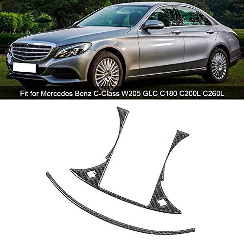 Aramox Console Control Panel Strips, 2Pcs Car Decorative Sticker Frame Cover Trim Fit for Benz C-Class W205 GLC C180 C200L C260L - Image 2