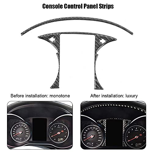 Aramox Console Control Panel Strips, 2Pcs Car Decorative Sticker Frame Cover Trim Fit for Benz C-Class W205 GLC C180 C200L C260L - Image 3