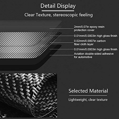 Aramox Console Control Panel Strips, 2Pcs Car Decorative Sticker Frame Cover Trim Fit for Benz C-Class W205 GLC C180 C200L C260L - Image 4