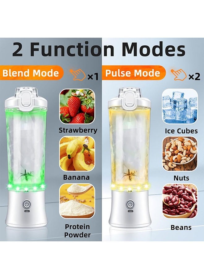 Portable Blender Mini Blender 600ml USB Rechargeable Personal Blender with 6 Blades 150W Suitable for Travel Outdoor