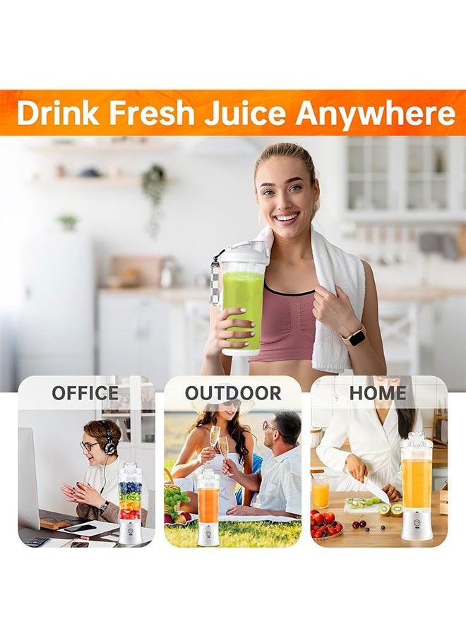 Portable Blender Mini Blender 600ml USB Rechargeable Personal Blender with 6 Blades 150W Suitable for Travel Outdoor