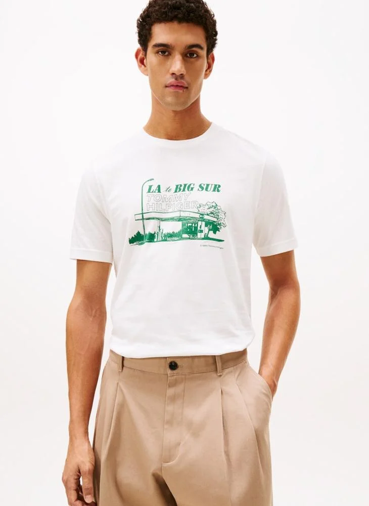 Photo Graphic Crew Neck T-Shirt