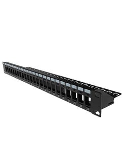 نيبمينينت لوحة تصحيح 1U مع درع بدون ثغرات 24 - منفذ ، | CAT6A ، CAT5 ، CATSE ، CAT6 ، تصميم تركيب 19 بوصة  - Image 2