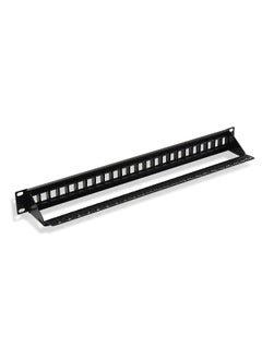 نيبمينينت لوحة تصحيح 1U مع درع بدون ثغرات 24 - منفذ ، | CAT6A ، CAT5 ، CATSE ، CAT6 ، تصميم تركيب 19 بوصة  - Image 1